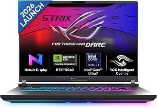 ASUSROG Strix G16 (2026),Intel Core Ultra 7 255HX (Series 2),RTX 5060-8GB,16GB RAM (Upgradeable),1TB SSD,FHD+,16"(40 cm),300Hz,Win 11,M365 Basic(1Y),Office 24,Gray,2.6 Kg,G615LM-TS268WS,Gaming Laptop