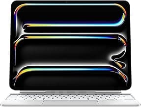 iPad Magic Keyboard Case for iPad Pro 13″ (M4), Great Typing Experience, Built-in trackpad, Function Row, US English — White