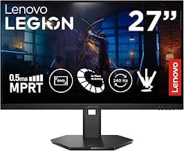 Lenovo Legion 27Q-10 | 27" (68.58cm) QHD IPS 240Hz Gaming Monitor | 0.5ms, AMD FreeSync, NVIDIA G-Sync 99% sRGB, 2xHDMI 2.1 TMDS, 1xDP 1.4| Tilt, Swivel, Pivot, Height Adjust | Black | 68C6GAC4IN