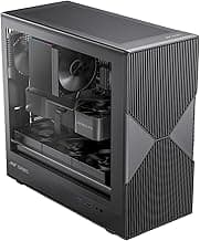 Ant Esports Titan FE Mid-Tower Computer Case/Gaming Cabinet - Black | Support ATX, M-ATX & Mini-ITX | Pre-Installed 4 Black Fans