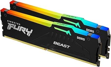Kingston Fury Beast Black RGB Expo 32GB 6000MT/s DDR5 CL30 DIMM Desktop Gaming Memory Kit of 2 - KF560C30BBEAK2-32