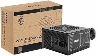 MSI MAG A850GN PCIE5 850W 80 Plus Gold ATX 3.1 Power Supply with Native PCIe 5.1 Connector, Active PFC, 120mm Fan, 105°C Capacitor