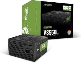 Ant Esports VS550L Non Modular High Efficiency Gaming Power Supply/PSU with 120mm Hydraulic Low-Noise Fan for Efficient Heat Dissipation