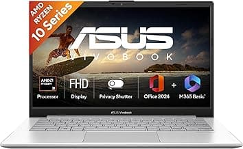 ASUS Vivobook Go 14 (2026),AMD Ryzen 3 30 Processor,AMD Radeon iGPU,8GB RAM,512GB SSD,FHD,14" (35.5 cm),Windows 11,M365 Basic(1Y)* Office 2024,Cool Silver,1.38 Kg,E1404FA-EB1224WS,Thin & Light Laptop