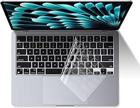 EooCooKeyboard Cover Skin for MacBook Neo, Air 13.6/15, Pro 14/16, Clear