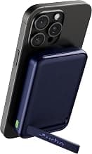 URBN Wireless Power Bank for iPhone, 10000mAh MagSafe Charging with Stand, 22.5W QC+PD Output, Strong Magnetic, for iPhone 12 & Above, Android & Other Qi Enabled Devices (Blue)