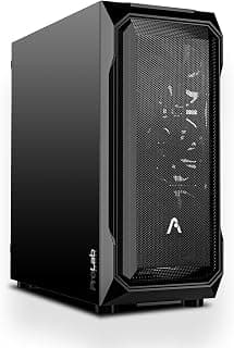 ProLab Design AI628 Workstation Computer Case | Mid Tower Cabinet | 4x120mm Black Fans | E-ATX, ATX, Micro-ATX, Mini-ITX | Full Front Mesh | 360mm AIO on Top & Front | Type-C