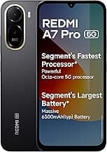 REDMI A7 Pro 5G (Black, 4GB RAM,128GB Storage) | Segment's Fastest Processor | Segment's Largest Battery | Segment's Largest & Smoothest 6.9in 120Hz Display