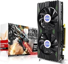 RX 580 Graphics Card 8GB 2048SP GDDR5 256 Bit PC Gaming Video Card Computer Graphics Boards 3*DP 1*HDMI PCI Express 3.0 with Freeze Fan Stop for Desktop Computer GPU for Gaming PC