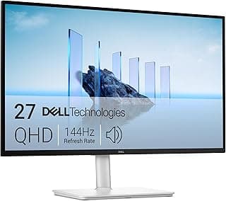 Dell 27 Plus QHD Monitor S2725DSM 27 Inch QHD Display (2560 x 1440) 144Hz 1ms 2 x 3W Speakers HDMI/DisplayPort 1.4 Connectivity Height / Tilt / Swivel