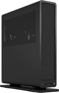 Fractal Design Ridge Black Mini-Itx Slim Small Form Factor Console Pc Case with Pcie 3.0 Riser - Polycarbonate