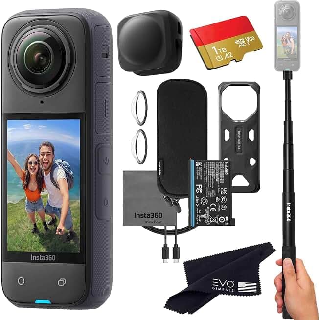 Insta360 X4 8K 360 Action Camera Waterproof with AI Editing (Fly More Combo Plus Ver 2)
