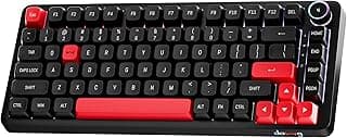 daWg Highkey 718, 75% Wireless Mechanical Keyboard, RGB, Fiery Red Switches, Hot Swap, Gasket with 5 Layer Absorption, 4000mAh, 30 Days, (Type-C, 2.4Hz, 3*BT), Volume Knob, Advance Software