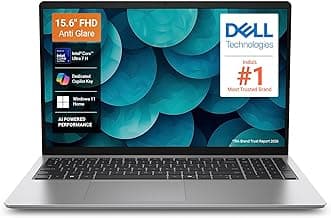 Dell15 Ai Powered Laptop, Intel Core Ultra 7 255H, 16GB DDR5 RAM, 512GB SSD, 15.6" FHD Anti-Glare Display, Intel Arc Graphics, Backlit Keyboard, Dedicated Copilot Key, Silver, Win11 Home + MSO H&S'24