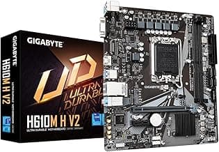 Gigabyte H610M H V2 Motherboard - Supports Intel Core 14th CPUs, 4+1+1 Hybrid Digital VRM, up to 5600MHz DDR5, 1xPCIe 3.0 M.2, GbE LAN, USB 3.2 Gen 1