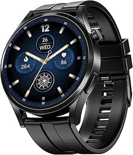 boAt Chrome Horizon, Premium Metal Body, Video Watch Faces, 1.51”(3.83cm) AMOLED Round Display, HRV & VO2 Max, Auto-Activity Detection, ASAP Charge, HRV Smartwatch for Men & Women (Midnight Black)
