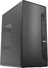 Geonix Optima H3 Micro-ATX PC Cabinet with 200W Built-in SMPS, Mini-ITX Support, 240mm GPU Support, SSD & HDD Support, 4 Expansion Slots, Top PSU Design, USB & Audio Ports, SPCC Steel Computer Case