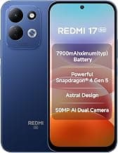 Redmi 17 5G (Endless Blue, 6GB RAM, 128GB ROM) | 7900mAh Battery + 45W Fast Charging | 6.9" 120Hz Adaptive Display | Snapdragon 4 Gen 5 | 50MP Dual AI Camera | Corning® Gorilla® Glass 7i | IP64