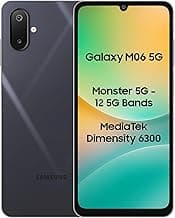 Samsung Galaxy M06 5G Mobile (Blazing Black, 4GB RAM, 64GB Storage) | MediaTek Dimensity 6300 | AnTuTu 623K+ | 12 5G Bands | 25W Fast Charging | 4 Gen OS Upgrades | 50MP Camera | Without Charger