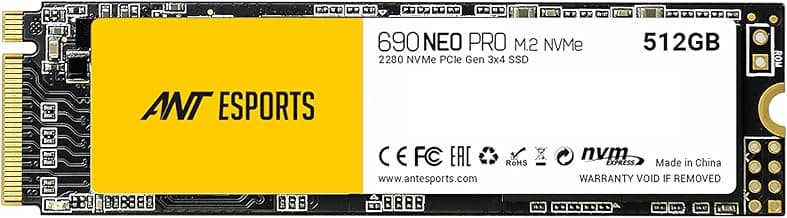 Ant Esports 690 Neo Pro M.2 NVME 512GB Internal Solid State Drive/SSD with NVME PCIe Gen3x4 Drive Supporting The PCI Express 3.1, speeds Upto Read/Write - 3100/2100 MB/s Compatible with PC and Laptop