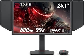 BenQ Zowie XL2586X+ | 24.1 | Fast TN 600Hz Gaming Monitor for Esports (FPS) | Motion Clarity DyAc2 | XL Setting to Share | Shiel| Precise Height Adjust| Vivid Color Film| S-Switch (Black)
