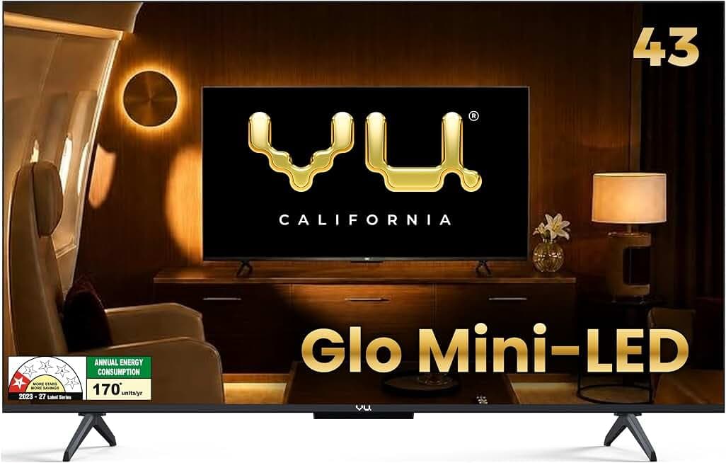 Vu 75 inch Masterpiece Glo QLED 800 Nits 120Hz 4K Smart TV (Quantum Elite)