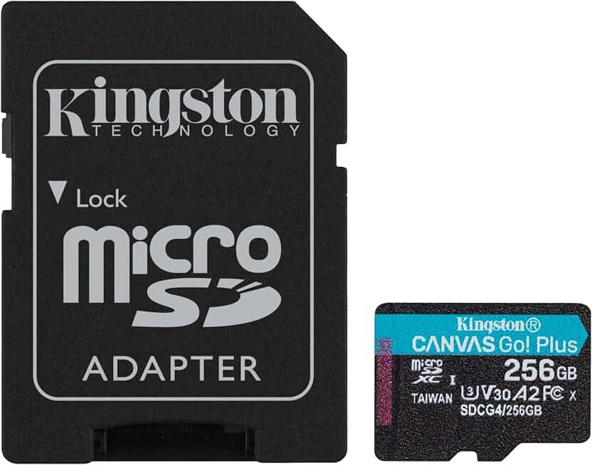 Kingston 128GB Canvas Go! Plus MicroSDXC 170MB/s Read UHS-I U3 V30 A2 for 4K Cameras - High Frame-Rate 4K (Rev 4)