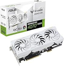 ASUS TUF Gaming Geforce RTX 4070 Ti SUPER BTF WHITE OC Edition 16GB GDDR6X (NVIDIA DLSS 3,pci_e (GC-HPWR) Gold Finger,Pcie 4.0,2X HDMI 2.1A,3X Displayport 1.4A,TUF-RTX4070TIS-O16G-BTF-WHITE,WHITE)
