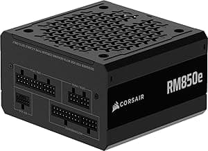 CORSAIR RM850e (2025) Fully Modular Low-Noise ATX Power Supply with 12V-2x6 Cable – ATX 3.1 & PCIe 5.1 Compliant, Cybenetics Gold Efficiency, 105°C-Rated Capacitors, Modern Standby Mode – Black