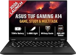 ASUS TUF A14 (2026),AMD Ryzen AI 9 465,RTX 5060-8GB,16GB RAM,512GB SSD,FHD+,14"(35.5 cm),165Hz,Windows 11 Home,M365 Basic(1Y),Office 2024,Jaeger Gray,1.4 Kg,FA401GM-RG038WS,Gaming Laptop