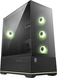 MSI MAG PANO 110R PZ - Mid-Tower Gaming PC Case - Supports up to 400 mm GPU in Length, Removable Dust Filters, USB 20Gbps (Type-C), Back-Connect ATX & Micro-ATX Motherboard Support