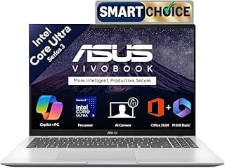 ASUS Vivobook 16 (2026),Smartchoice,Intel Core Ultra 5 325 (Series 3),16GB RAM,512GB SSD,FHD+, 16"(40 cm),Win 11 Home,M365 Basic(1 Year),Office 2024,Cool Silver,1.88 kg, X1607AA-MB038WS, Copilot+ PC