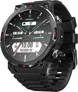 CrossBeats Everest 2.0 | Latest 2026 Smart Watch for man | 1.43" AMOLED Always ON Display Bluetooth Calling Rugged Outdoor Smartwatch | Upto 15 Days Battery Life 100+ Sports Mode Flash Light (Black)