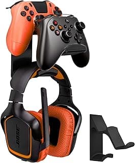 Headphone Stand | Compatible with PS5 Controller Stand, Headphone Stand for Table, PC Accessories, Headphones Stand, Controller Stand | Gaming Accessories for PC | Wall Mount |