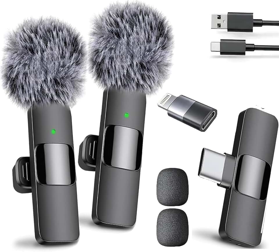 DJI Mic 2 (2 TX + 1 RX + Charging Case) Wireless Lavalier Microphone - All-in-One Podcasting Pack (Ver 1)