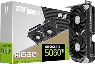 ZOTAC Gaming Geforce RTX 5060 Ti Twin Edge Graphics Card - Black | 8 GB | DLSS 4 | GDDR7 | Icestorm 2.0 Advanced Cooling | Dual Fan | ZT-B50610E-10M | Only Graphics Card with 5 Year Warranty