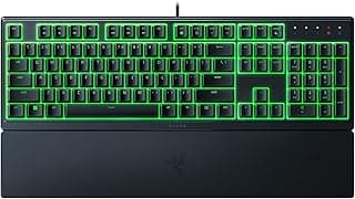 Razer Ornata V3 X Gaming Keyboard: Low-Profile Keys-Silent Membrane Switches-Uv-Coated Keycaps-Spill Resistant-Chroma RGB Lighting-Ergonomic Wrist Rest-Classic Black-Rz03-04470100-R3M1,USB-C