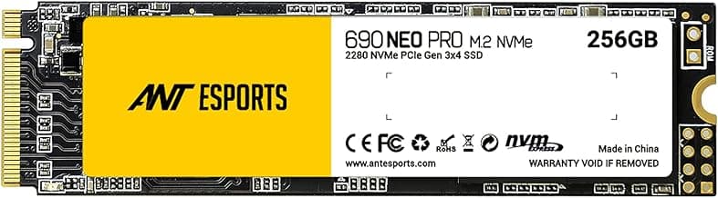 Ant Esports 690 Neo Pro M.2 NVME 256GB Internal Solid State Drive/SSD with NMVE PCIe Gen3x4 Drive Supporting The PCI Express 3.1, speeds Upto Read/Write - 3100/1800 MB/s Compatible with PC and Laptop