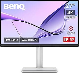 BenQ MA320U, 32Inch (68.58 cm), 4K IPS 3840x2160, 60Hz, Monitor for Mac®,97% P3 Color Gamut,99% sRGB, HDMI, Dual USB-C(90W PD),HAS Stand,Display Pilot2.0, 3WX2 Speakers,Integrated Mac® Controls(Gray)