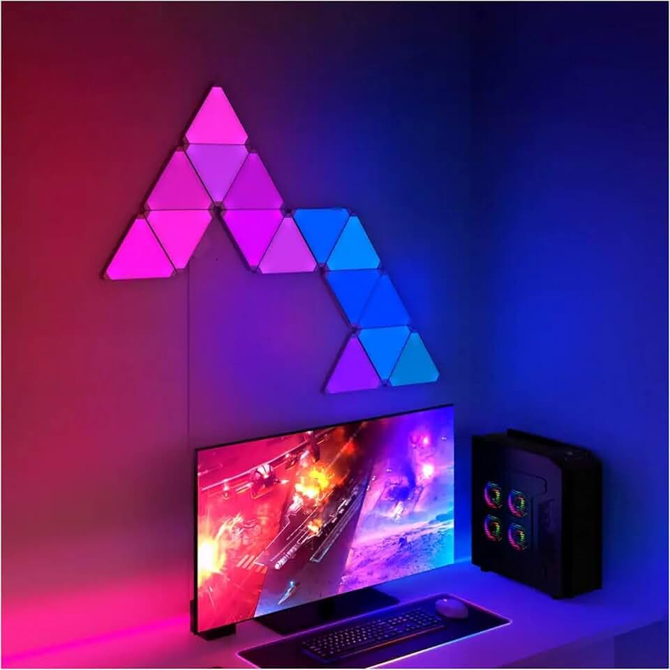 Nanoleaf Expansion 3-Panel Pack Shapes Hexagons Smarter Kit Modular RGB LED Wall Light Panels - Connect+ Modular Geometry (Rev 3)