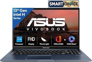 ASUS Vivobook 15, Smartchoice,Intel Core i5 13th Gen 13420H,16GB RAM, 512GB SSD, FHD 15.6",Windows 11, Office Home 2024, Quiet Blue, 1.70 kg, X1502VA-BQ836WS,Intel UHD iGPU, M365 Basic (1Year)* Laptop