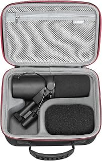 RLSOCOCase for Shure SM7B Vocal Dynamic Microphone & MV7 / MV7X USB Podcast Microphone (Black)