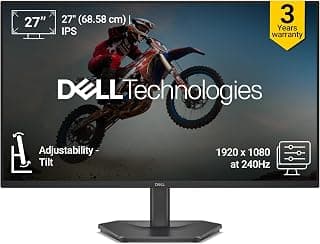 Dell SE2726HG 27" (Smartchoice) FHD Gaming Monitor | 240Hz Fast IPS | 0.5ms Response | AMD FreeSync Premium | HDR10 | 99% sRGB | Eye Comfort Certified | HDMI 2.1 & DP 1.4 Ports | Tilt Stand | Black