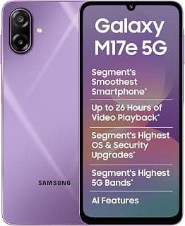 Samsung Galaxy M17e 5G Mobile (Vibe Violet, 6GB RAM, 128GB Storage, Monster 6000mAh Battery) | 120 Hz Refresh Rate | IP54 Rating | 6 Gen OS Upgrades | 50MP Dual Camera | Knox Security | AI