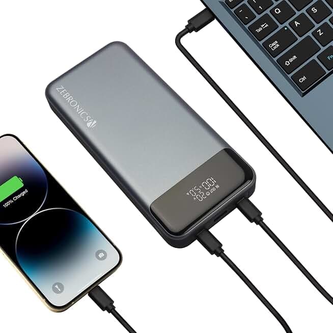 Baseus 10,000mAh 30W Adaman 65W Metal High-Capacity Power Bank 20000mAh 4-Port Fast Charge - Space Black Edition (Rev 4)