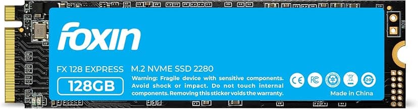 Foxin 128 GB NVMe M.2 SSD | PCIe Gen 3.0 x4 Internal Solid State Drive with 3200MB/s Read, 2700MB/s Write | Micron Chipset, SMI Controller | Ultra-Low Power Consumption | 5-Year Warranty