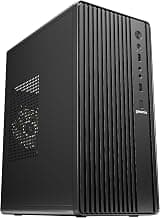 Geonix Optima L1 Micro-ATX PC Cabinet with 200W in-Built SMPS, Mini-ITX Support, SSD & HDD Support, 4 Expansion Slots, Top PSU Design, USB & Audio Ports, Durable SPCC Steel Computer Case
