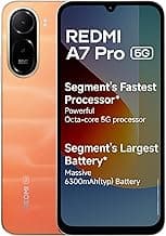 REDMI A7 Pro 5G (Sunset Orange, 4GB RAM,128GB Storage) | Segment's Fastest Processor | Segment's Largest Battery | Segment's Largest & Smoothest 6.9in 120Hz Display