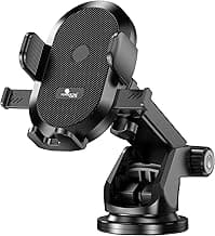 Kratos Grip X2 car Mobile Holder for Dashboard with 360 Degree Rotation Phone Holder in car with Quick Release Button, Strong Suction Cup Mount for Windshield & Dashboard, Mobile Holder for car