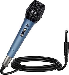 Audio ArrayDynamic XLR Microphone | 24Bit/48kHz | Cardioid Pickup | Metal Body & 14mm Diaphragm | 3M Cable | Podcasting, Streaming, Vocal Recording & Live | AM-C49
